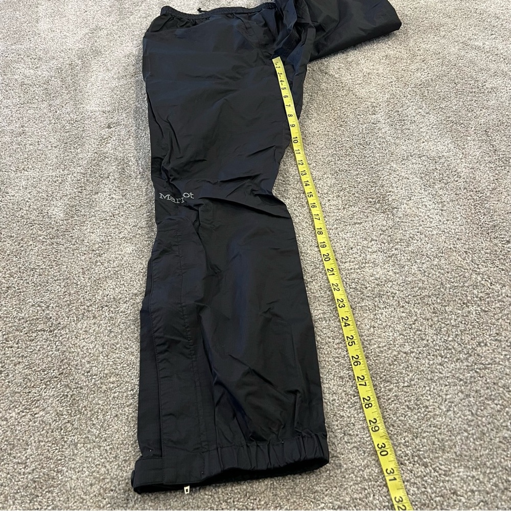 Marmot Men’s Nylon Pants Size Medium Black Outdoor Zip Bottom Elastic Waist, - Picture 7 of 16